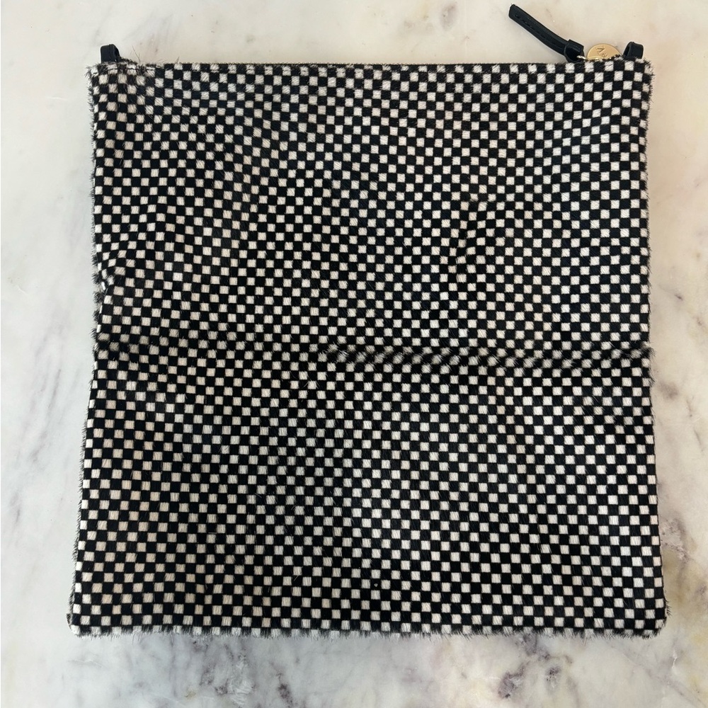 Black and White Checkered Pouch